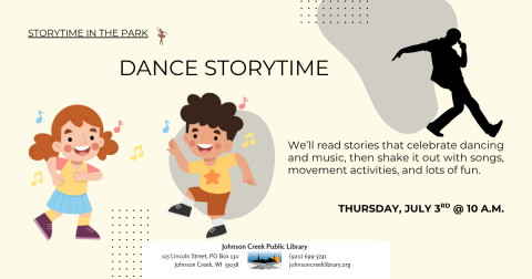 cartoon young girl and boy dancing and silhouette of a man dancing