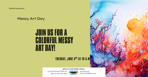 multiple colors splashed with Messy Art Day on June 3rd