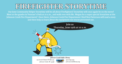 Firefighter pulling a hose on light blue background