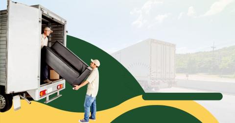2 guys unloading a moving truck