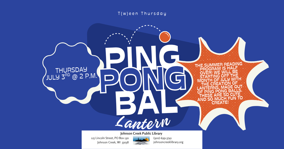 white words ping pong ball lantern on blue background